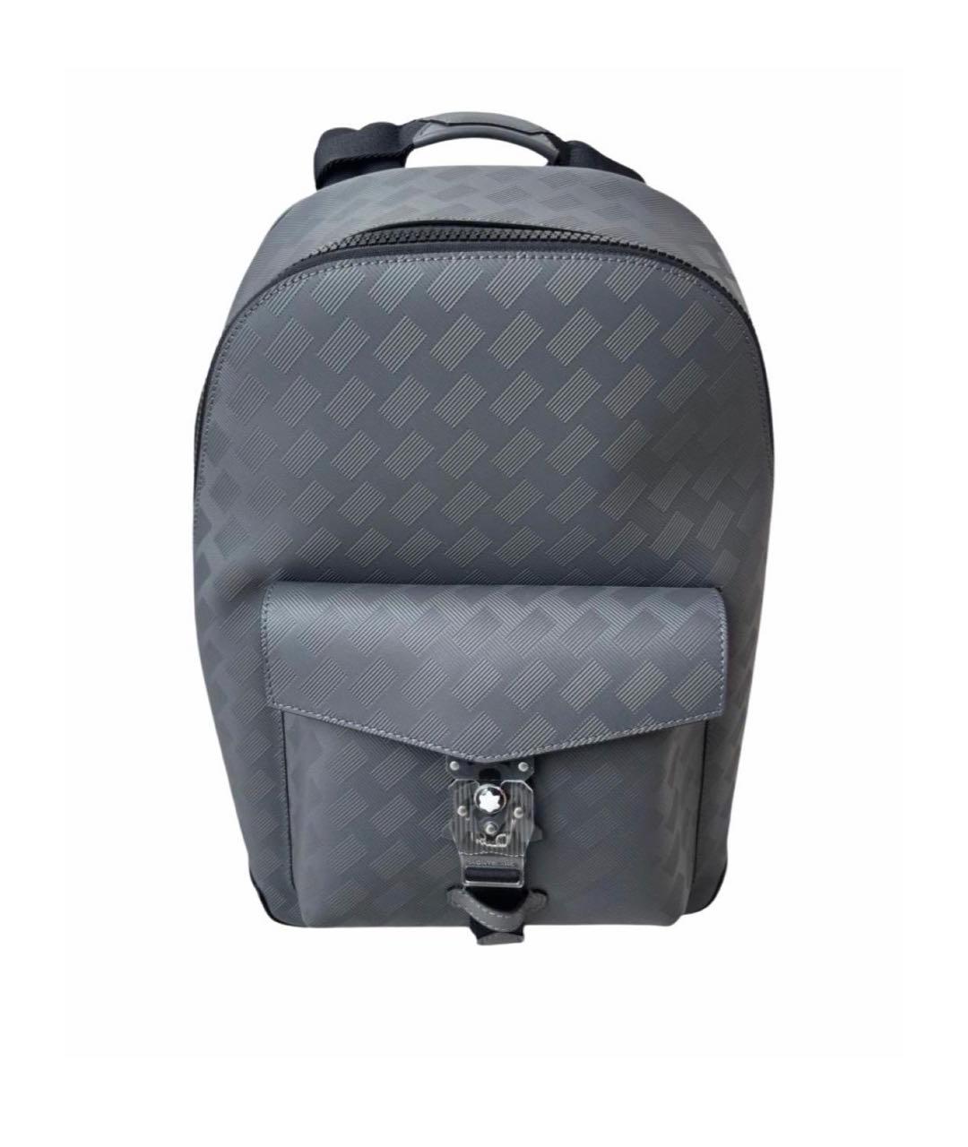 MONTBLANC Антрацитовый кожаный портфель, фото 6