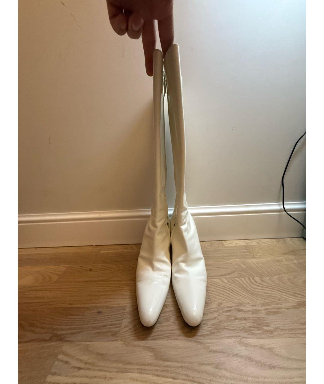 BALENCIAGA Белые кожаные сапоги, фото 2