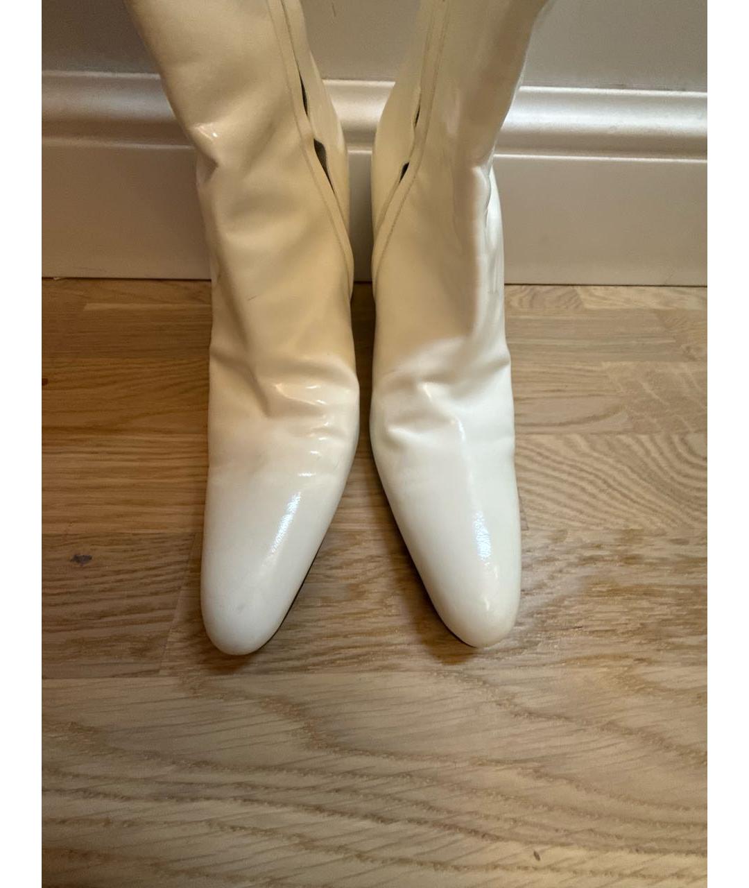 BALENCIAGA Белые кожаные сапоги, фото 3