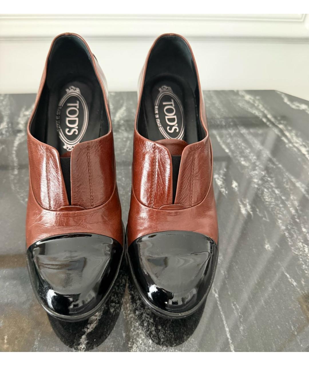 TOD'S Коричневые кожаные туфли, фото 2