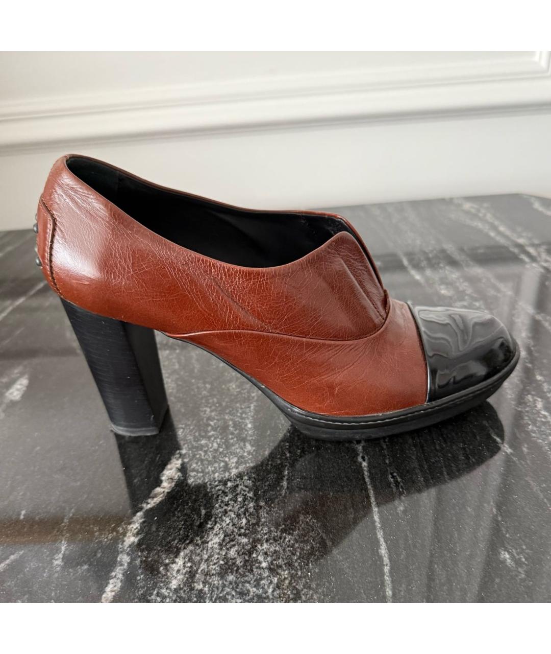 TOD'S Коричневые кожаные туфли, фото 7