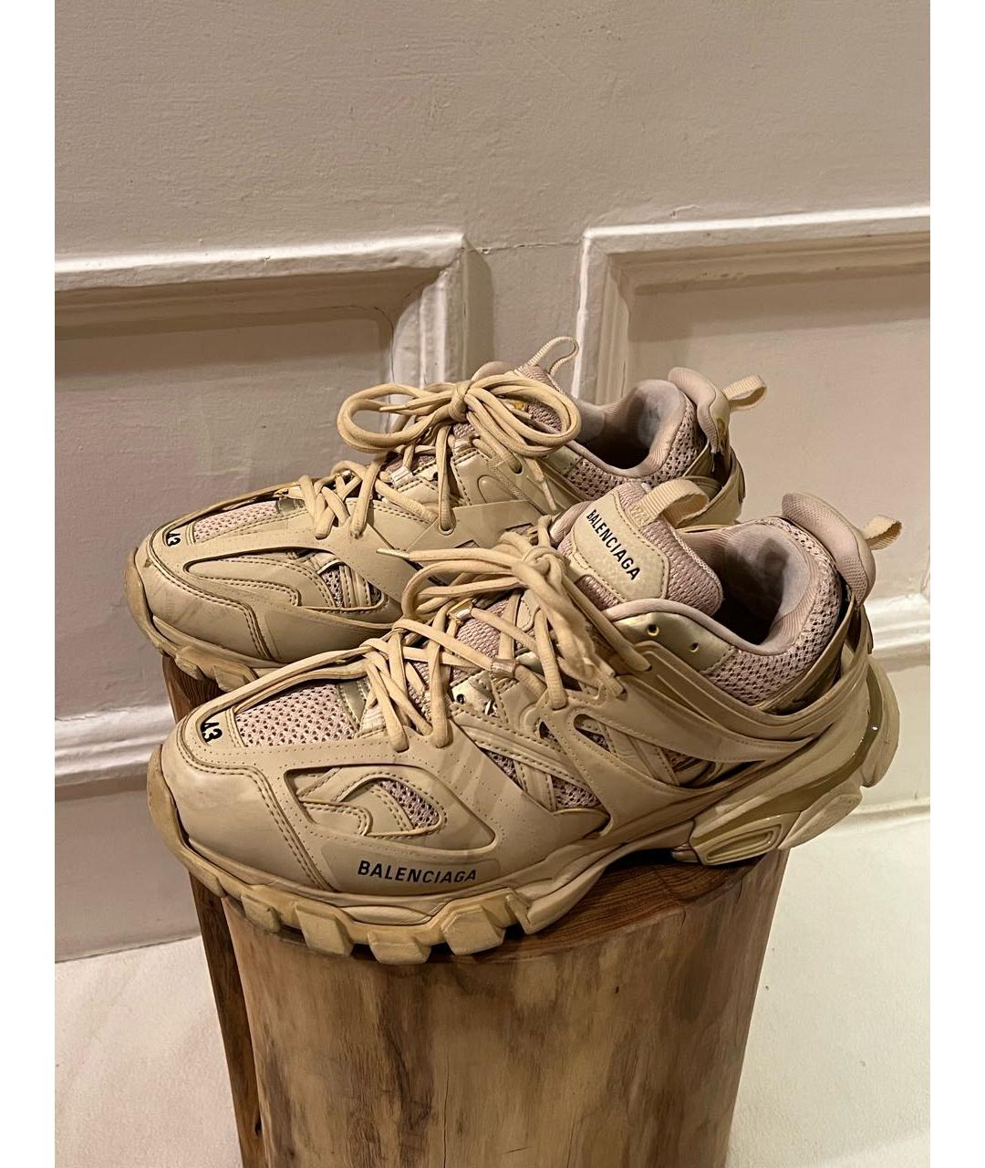 BALENCIAGA Бежевые низкие кроссовки / кеды, фото 2
