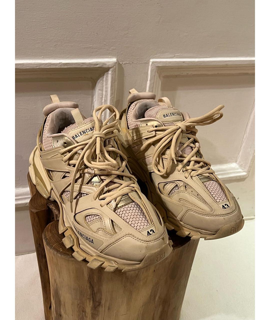 BALENCIAGA Бежевые низкие кроссовки / кеды, фото 3