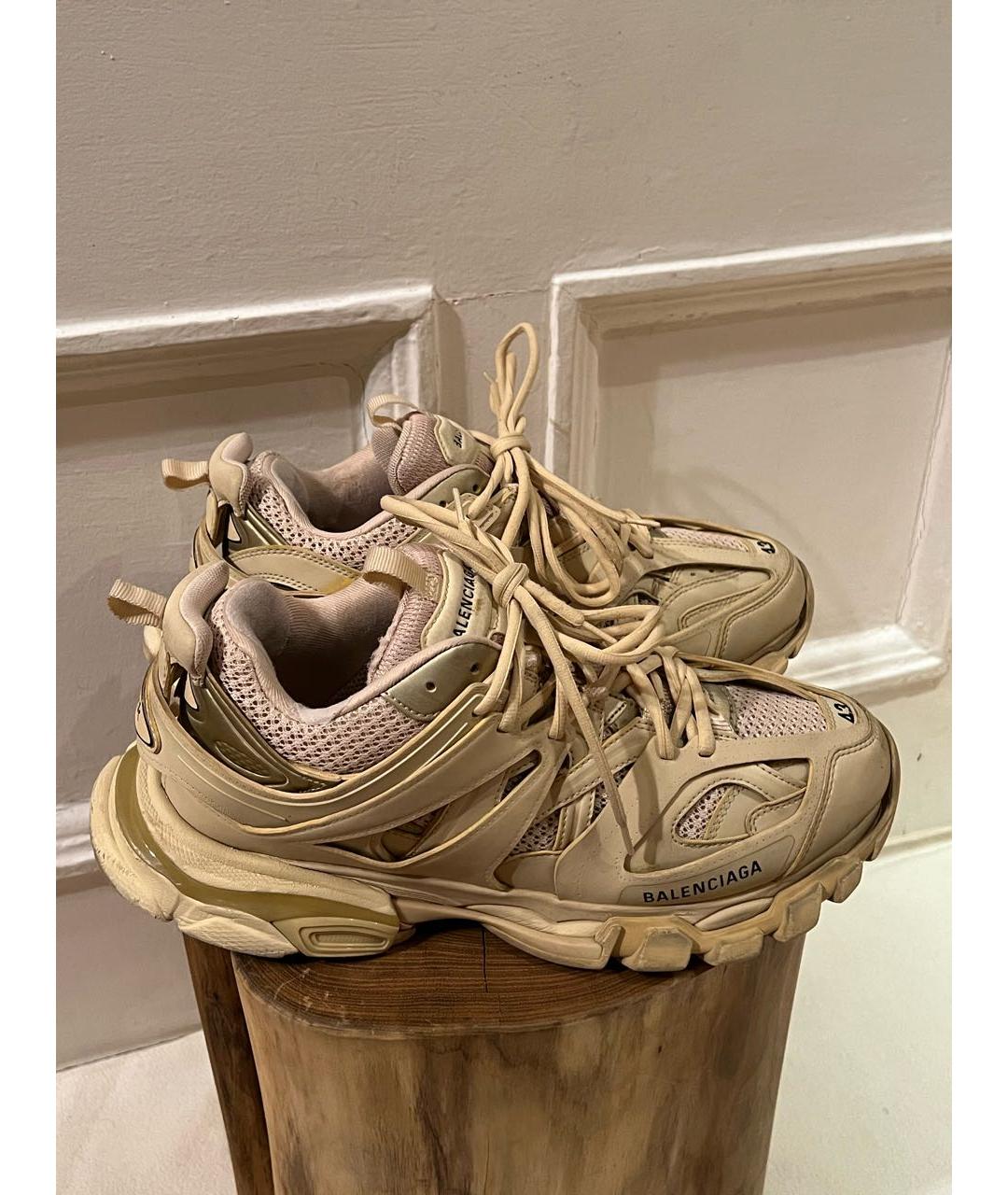 BALENCIAGA Бежевые низкие кроссовки / кеды, фото 7