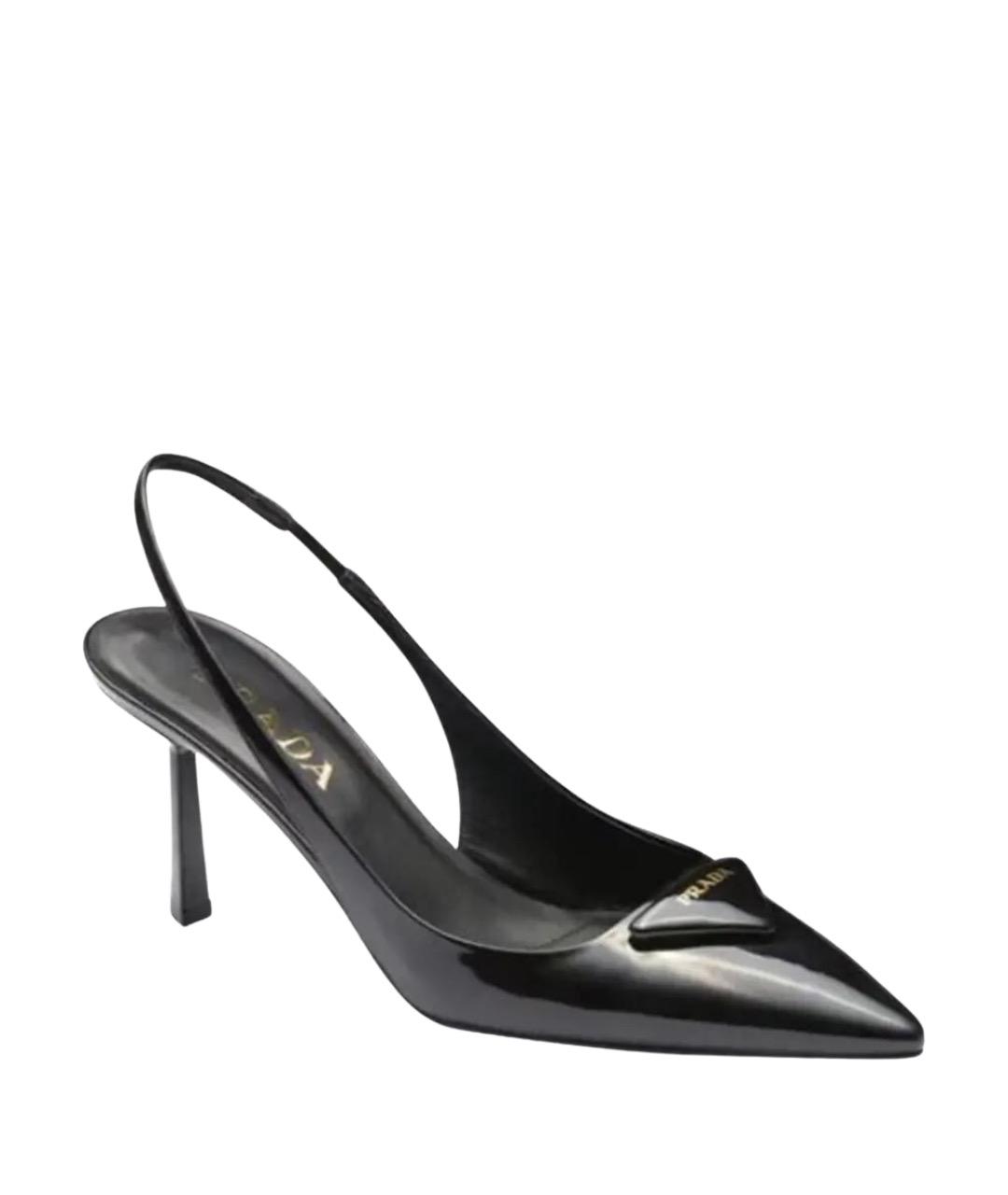 PRADA Черные туфли из лакированной кожи, фото 1