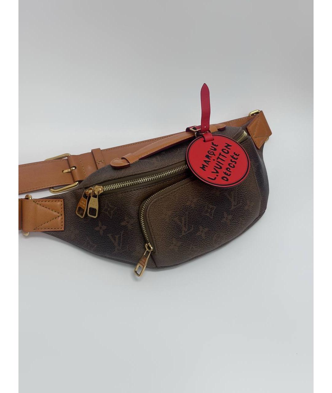 LOUIS VUITTON Коричневая поясная сумка, фото 5
