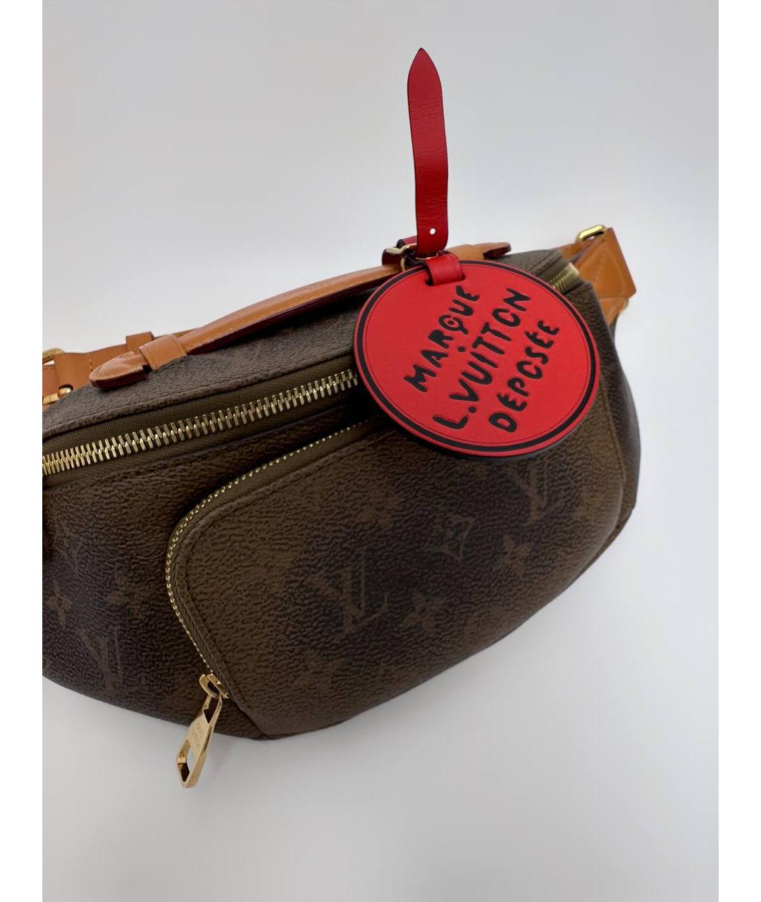LOUIS VUITTON Коричневая поясная сумка, фото 4