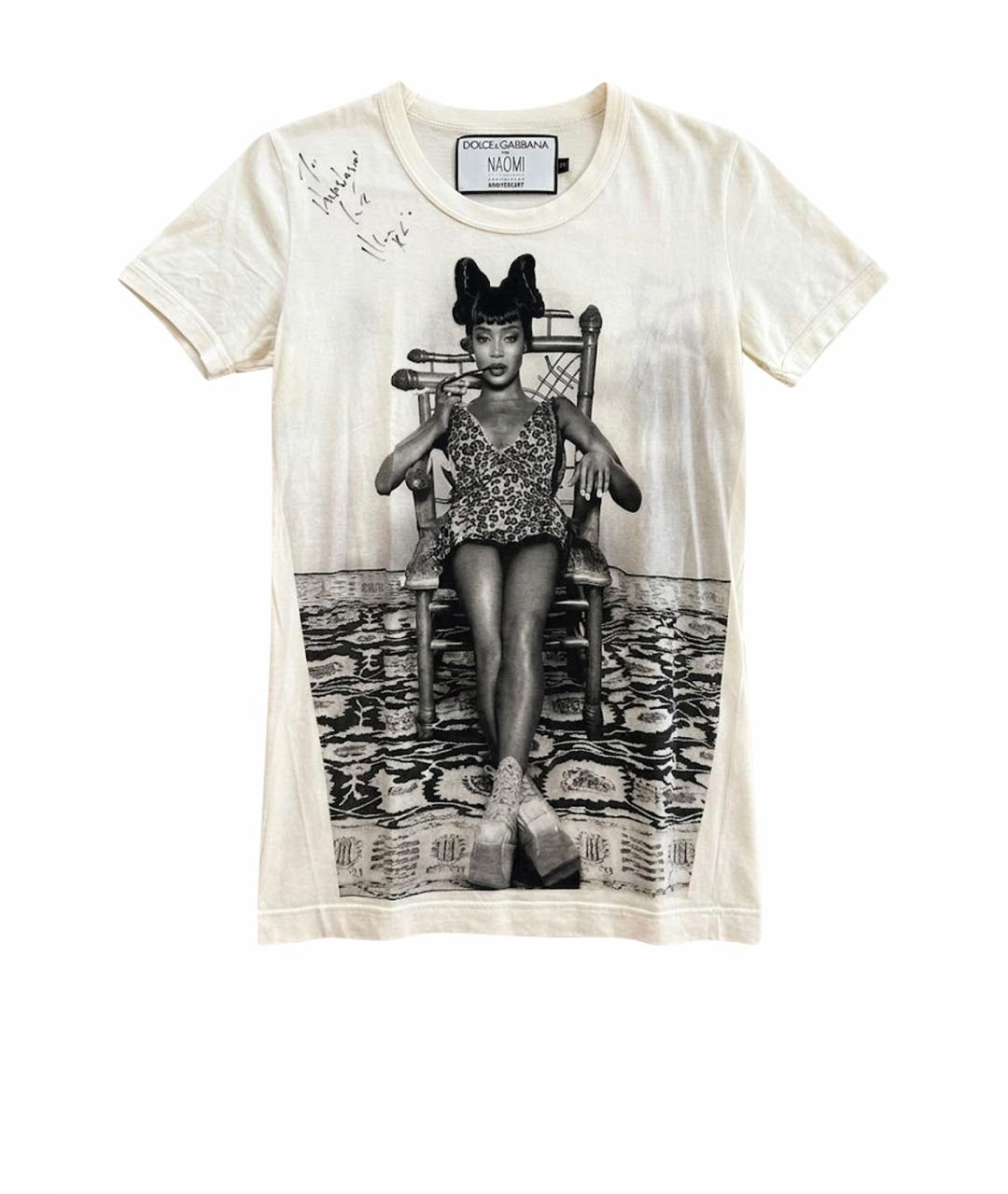 DOLCE&GABBANA Белая хлопковая футболка, фото 1