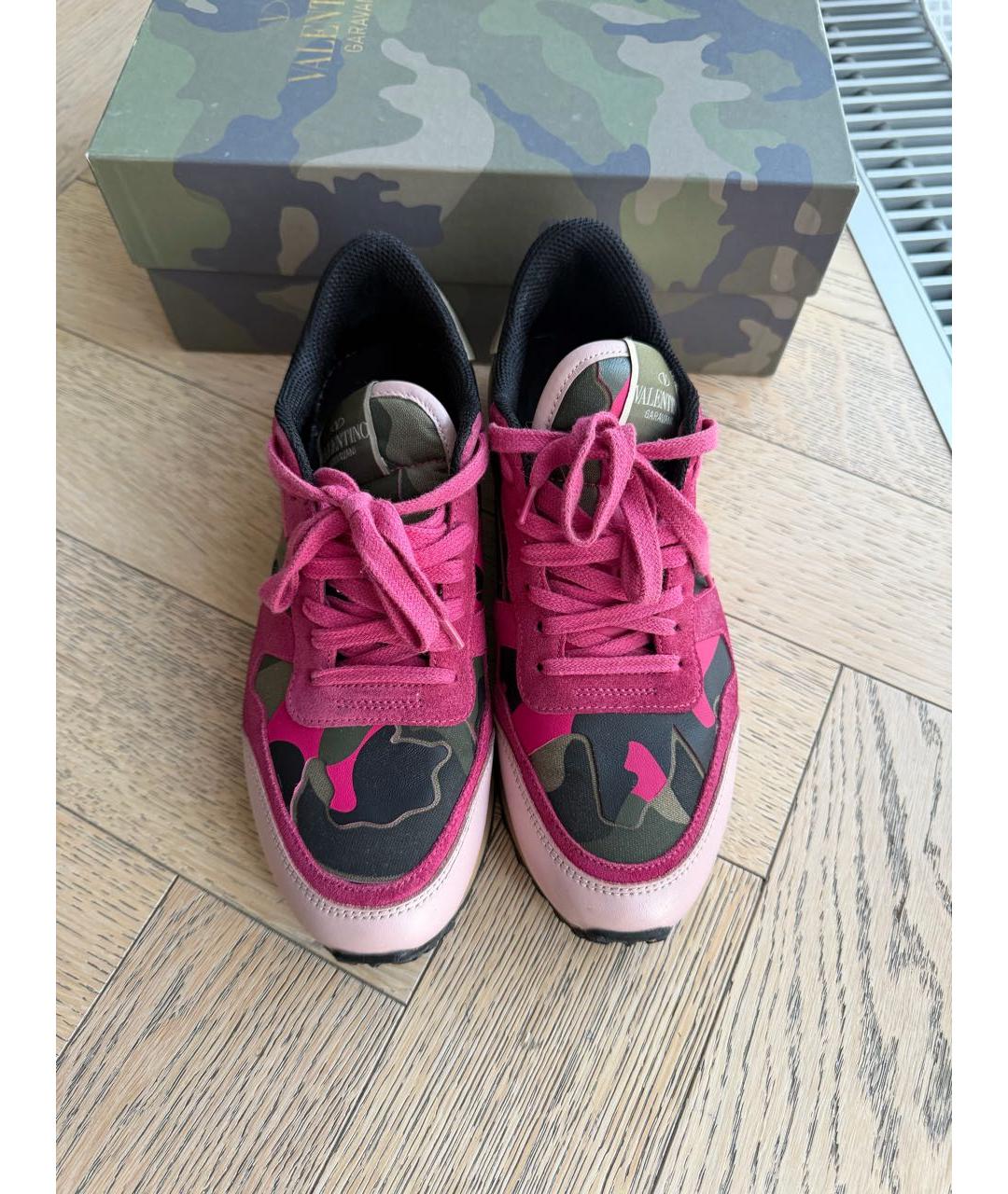 VALENTINO Розовые кроссовки, фото 2