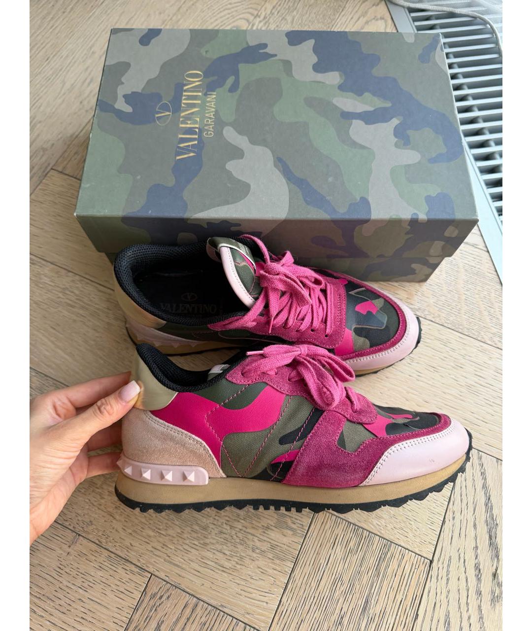 VALENTINO Розовые кроссовки, фото 5