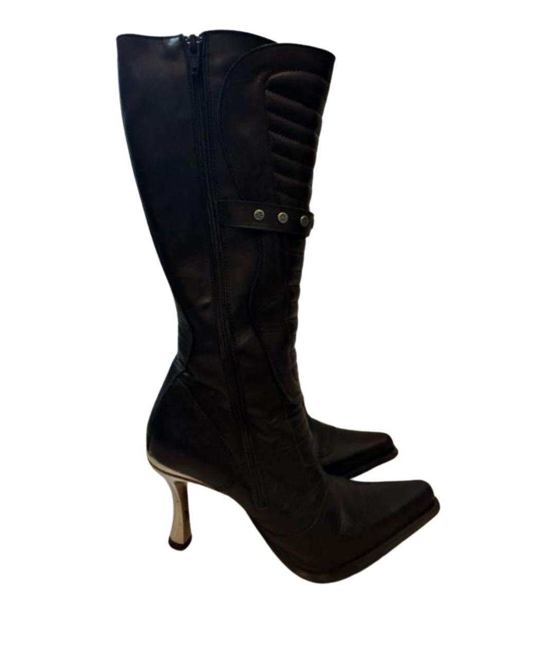 VETEMENTS Черные кожаные сапоги, фото 1