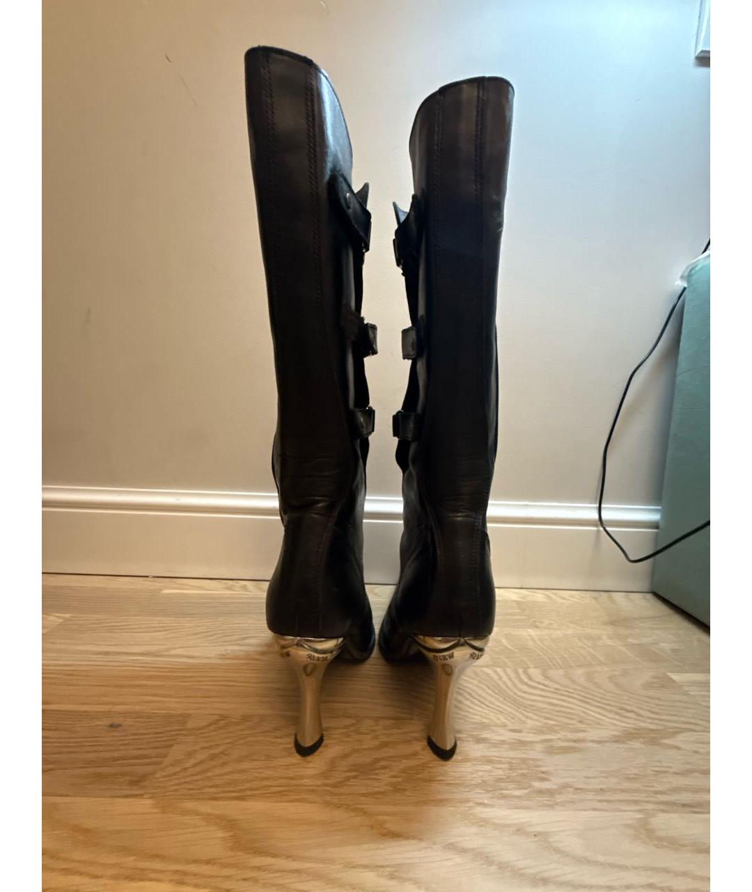VETEMENTS Черные кожаные сапоги, фото 4