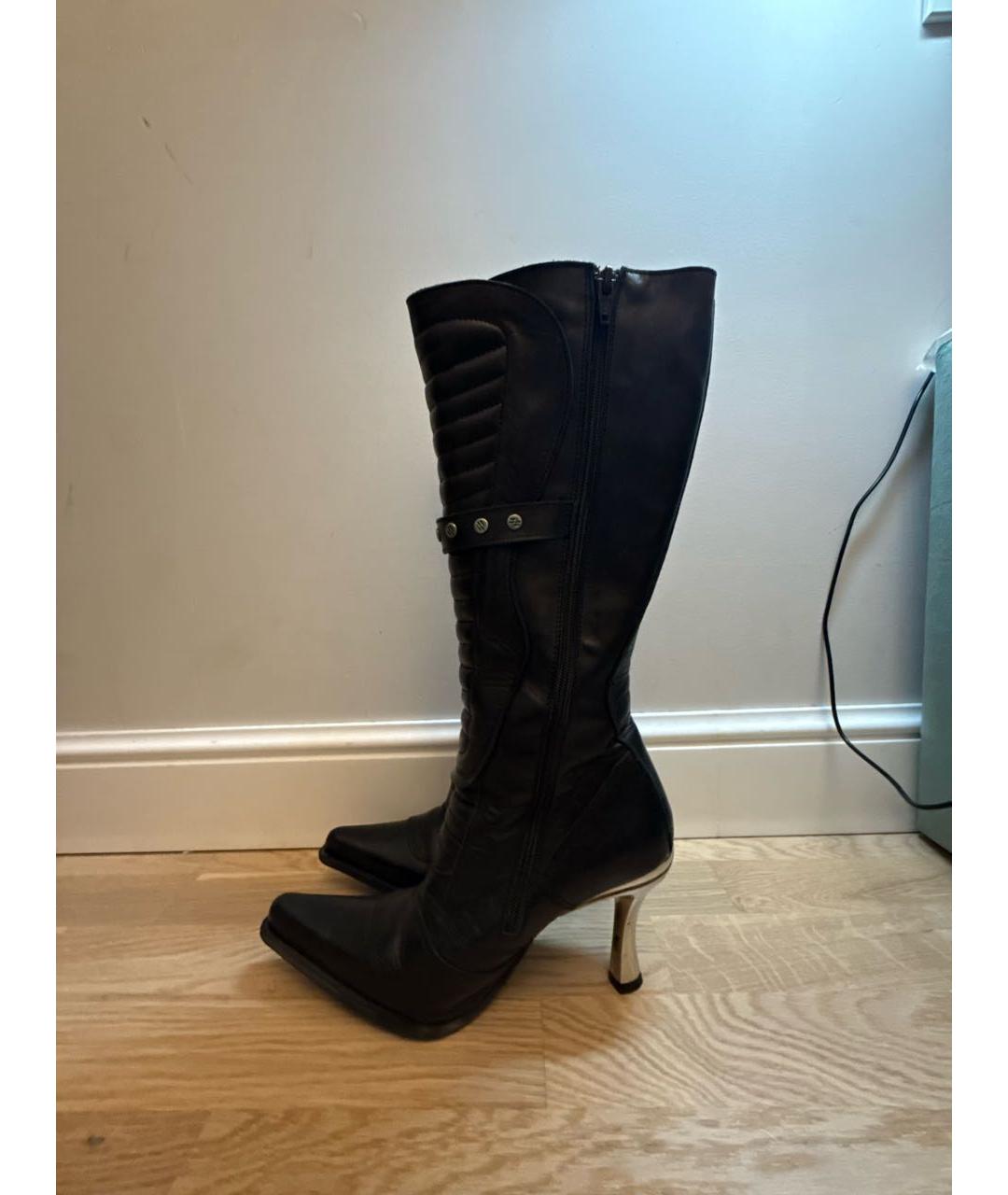 VETEMENTS Черные кожаные сапоги, фото 5
