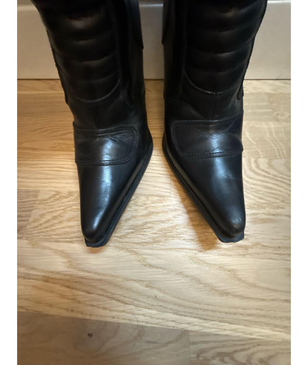 VETEMENTS Черные кожаные сапоги, фото 3
