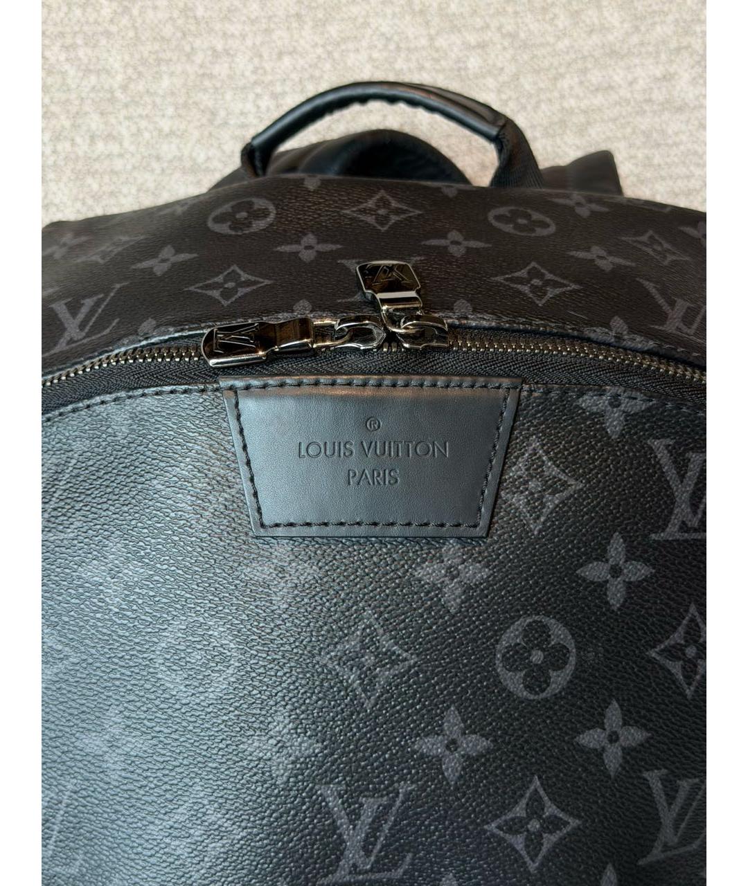 LOUIS VUITTON Черный кожаный рюкзак, фото 6