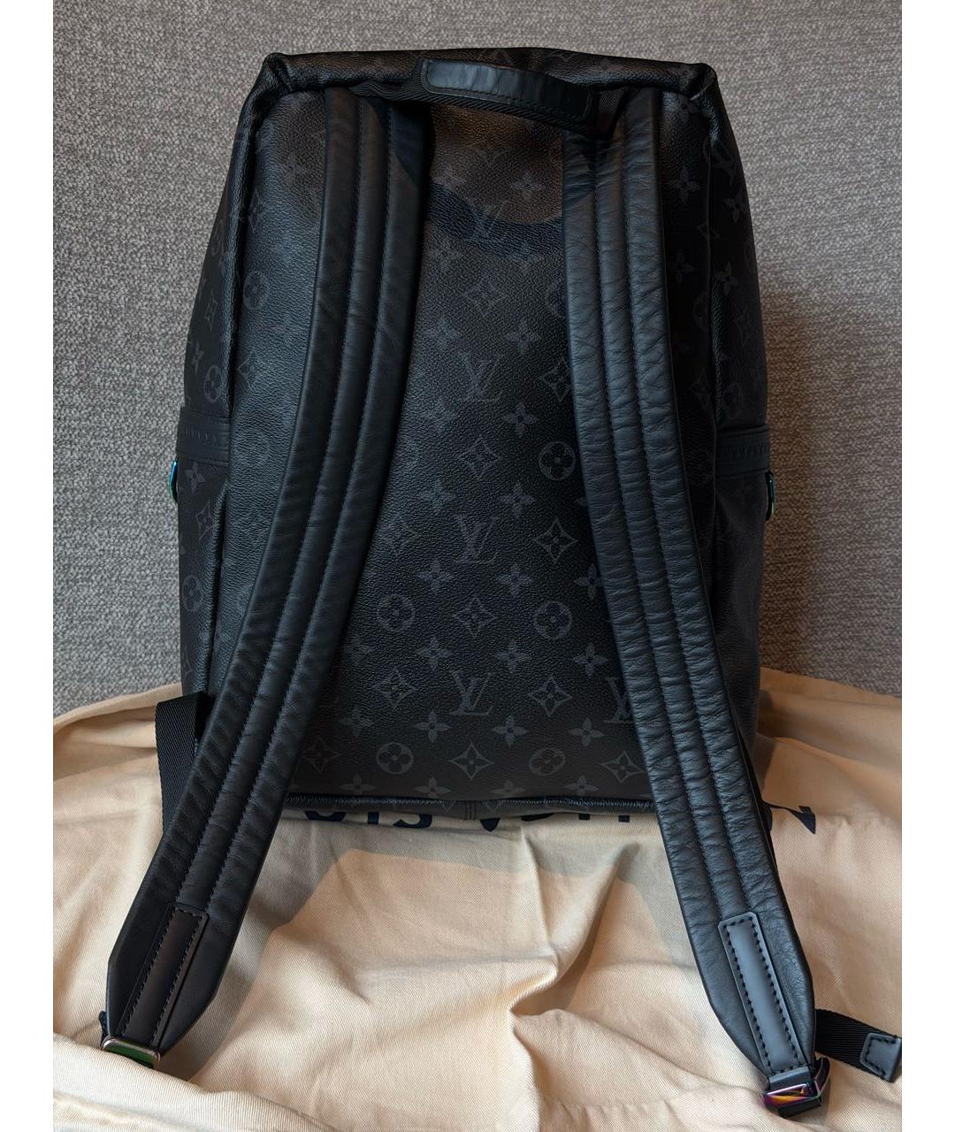 LOUIS VUITTON Черный кожаный рюкзак, фото 3