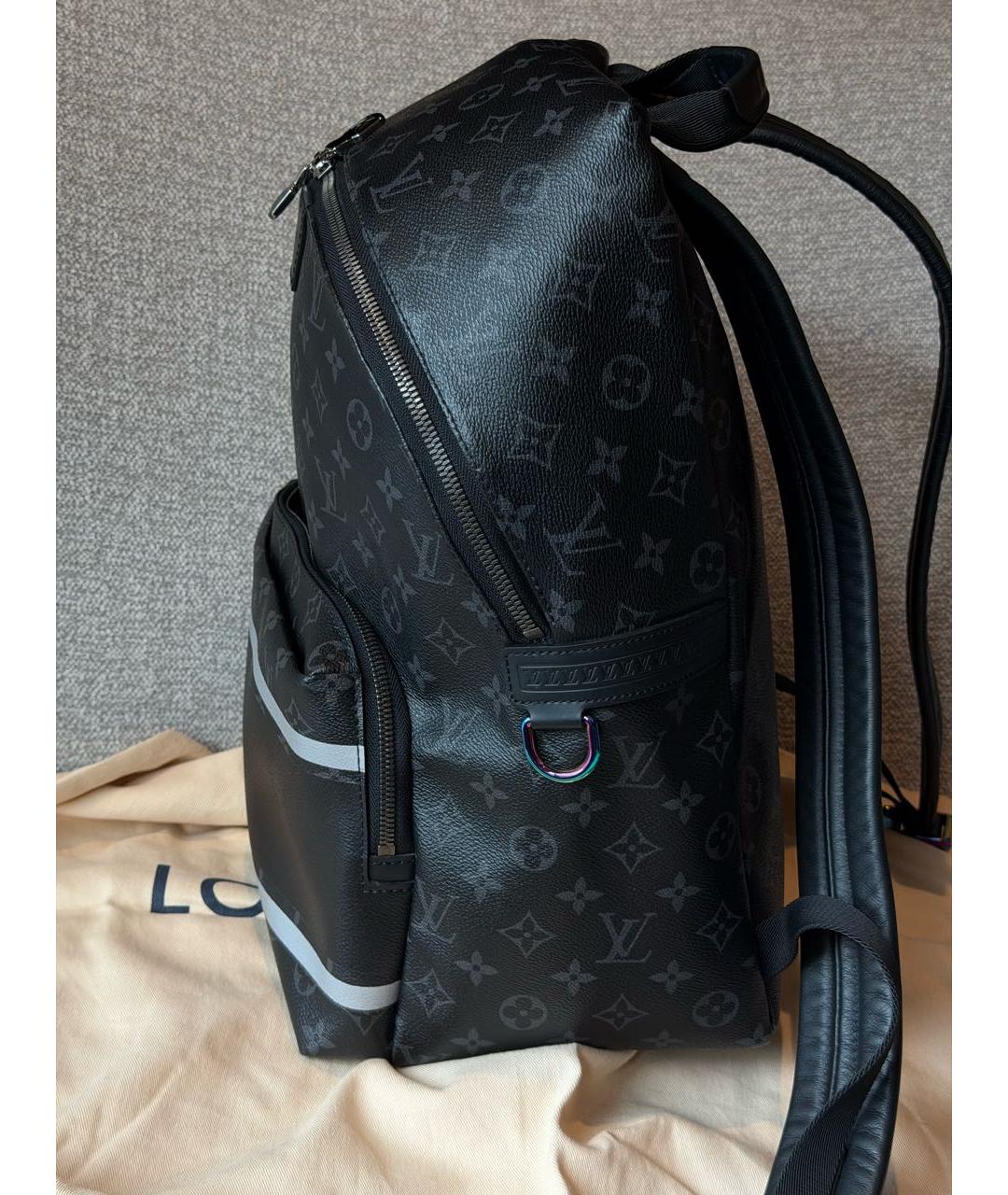 LOUIS VUITTON Черный кожаный рюкзак, фото 2
