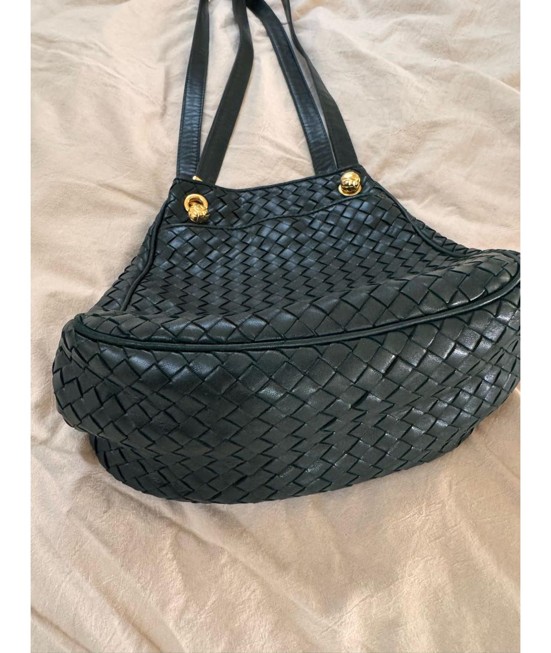 BOTTEGA VENETA Зеленая кожаная сумка через плечо, фото 7