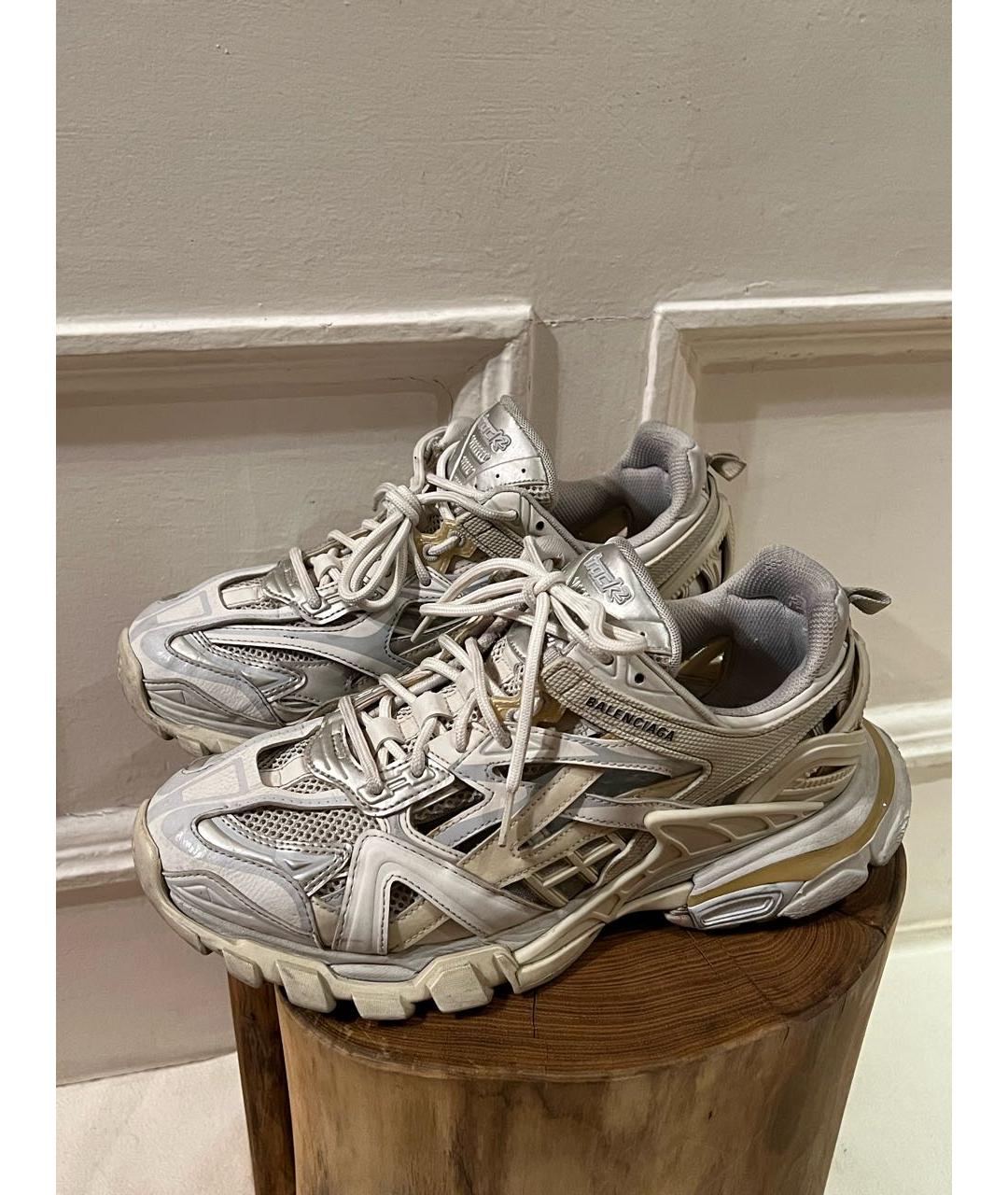 BALENCIAGA Белые низкие кроссовки / кеды, фото 2