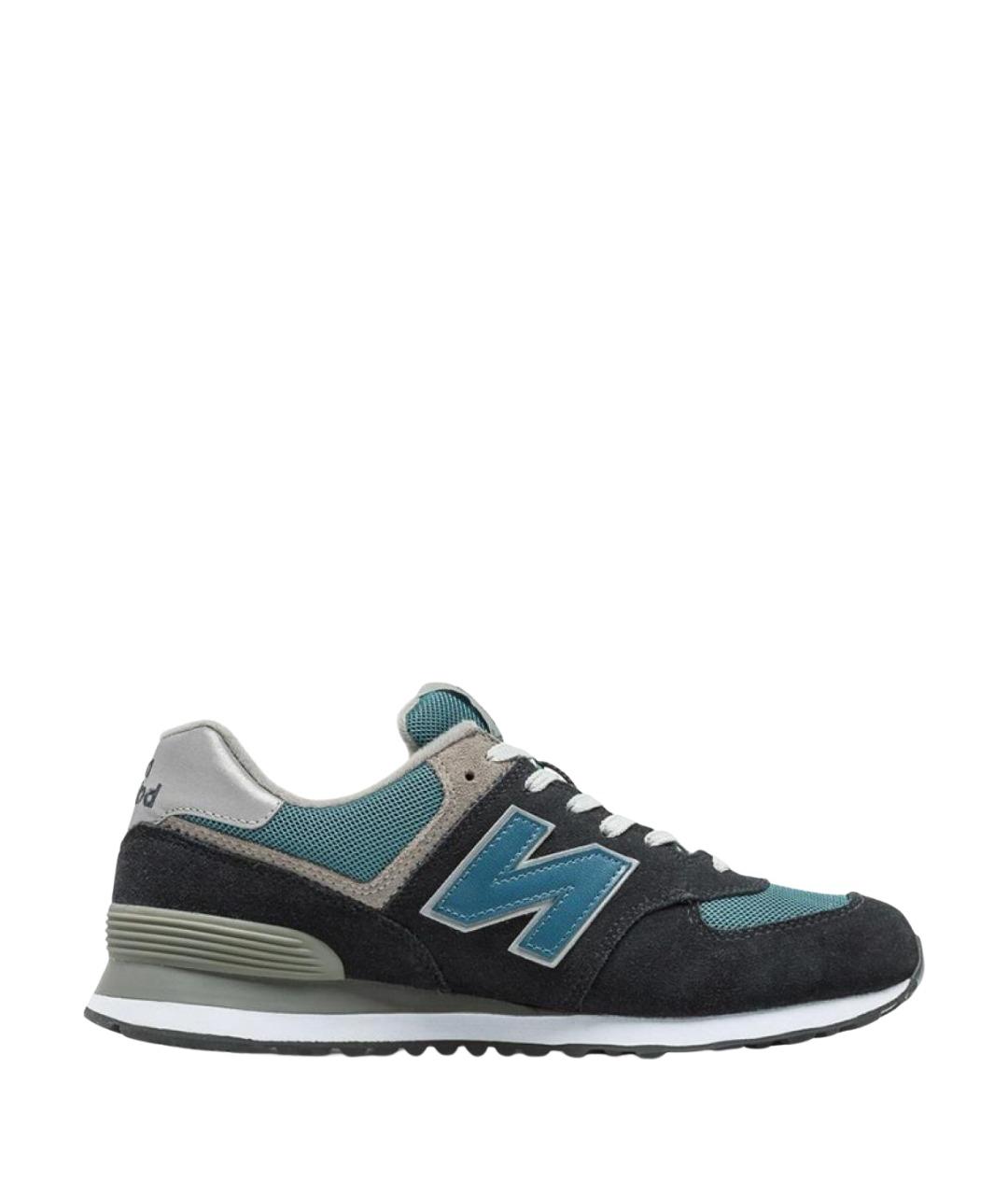 NEW BALANCE Синие замшевые низкие кроссовки / кеды, фото 1