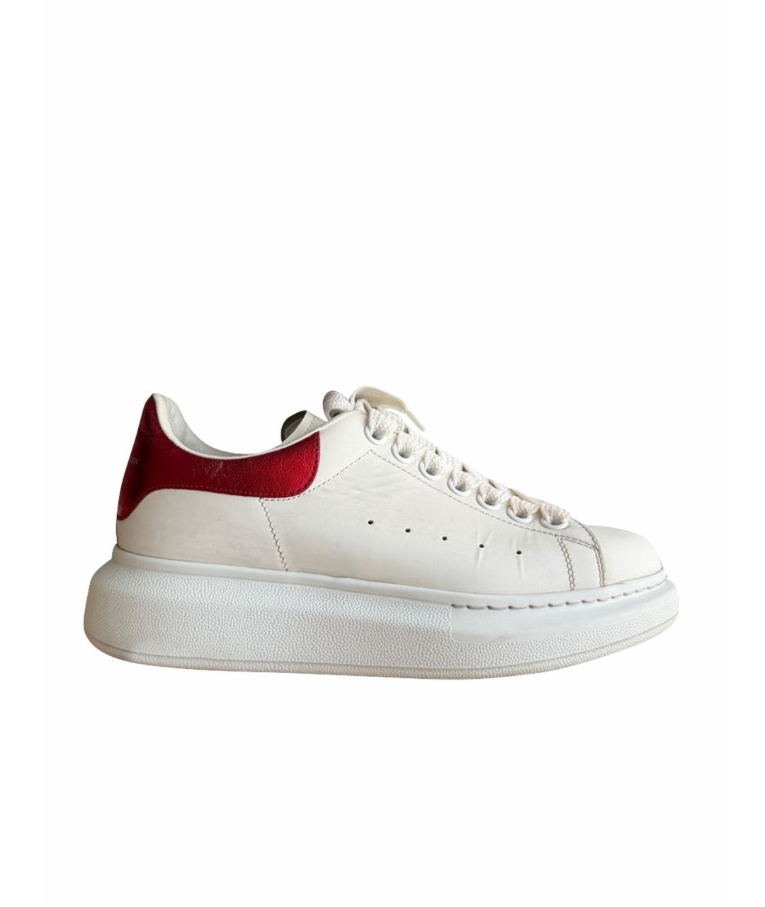 ALEXANDER MCQUEEN Белые кожаные кроссовки, фото 1