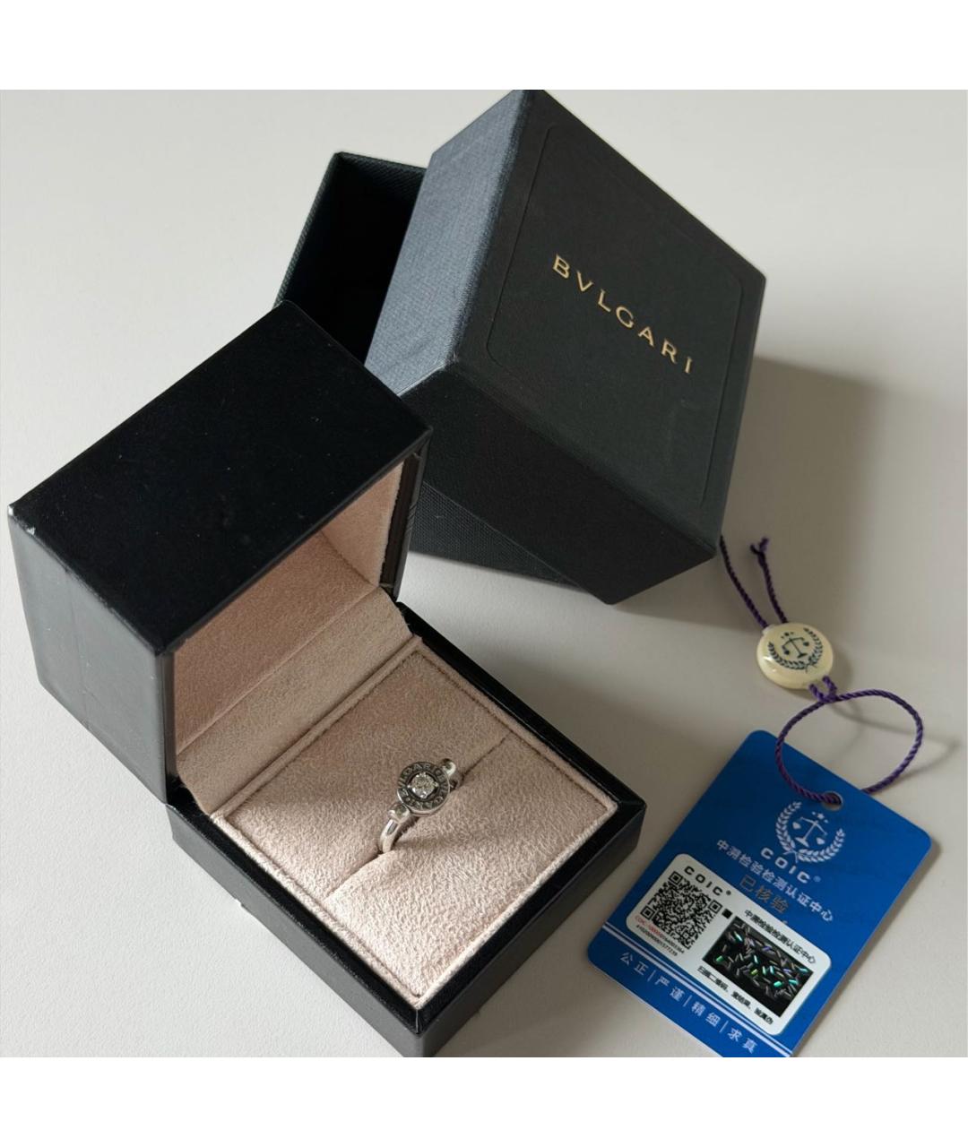 BVLGARI Белое кольцо из белого золота, фото 2