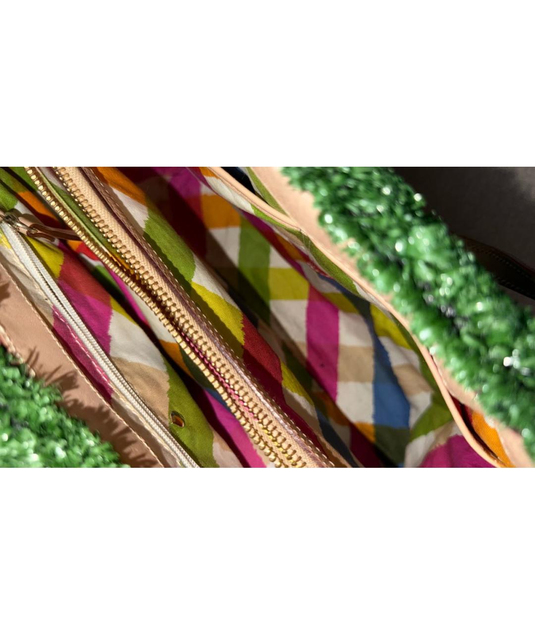 KATE SPADE Зеленая кожаная сумка тоут, фото 4