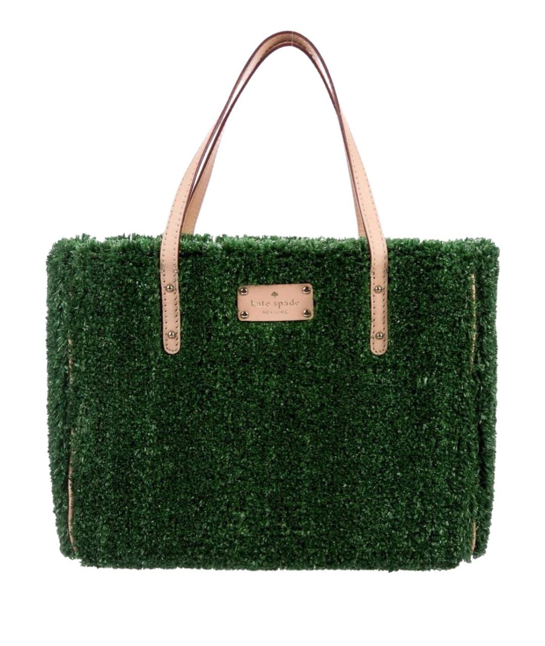 KATE SPADE Зеленая кожаная сумка тоут, фото 1