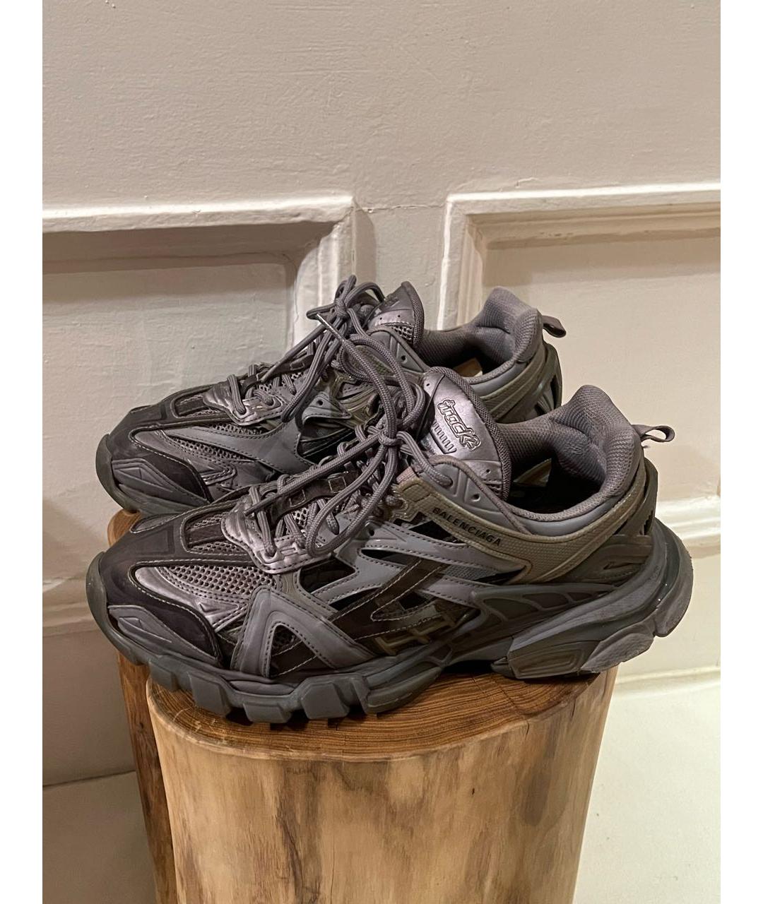 BALENCIAGA Антрацитовые низкие кроссовки / кеды, фото 2