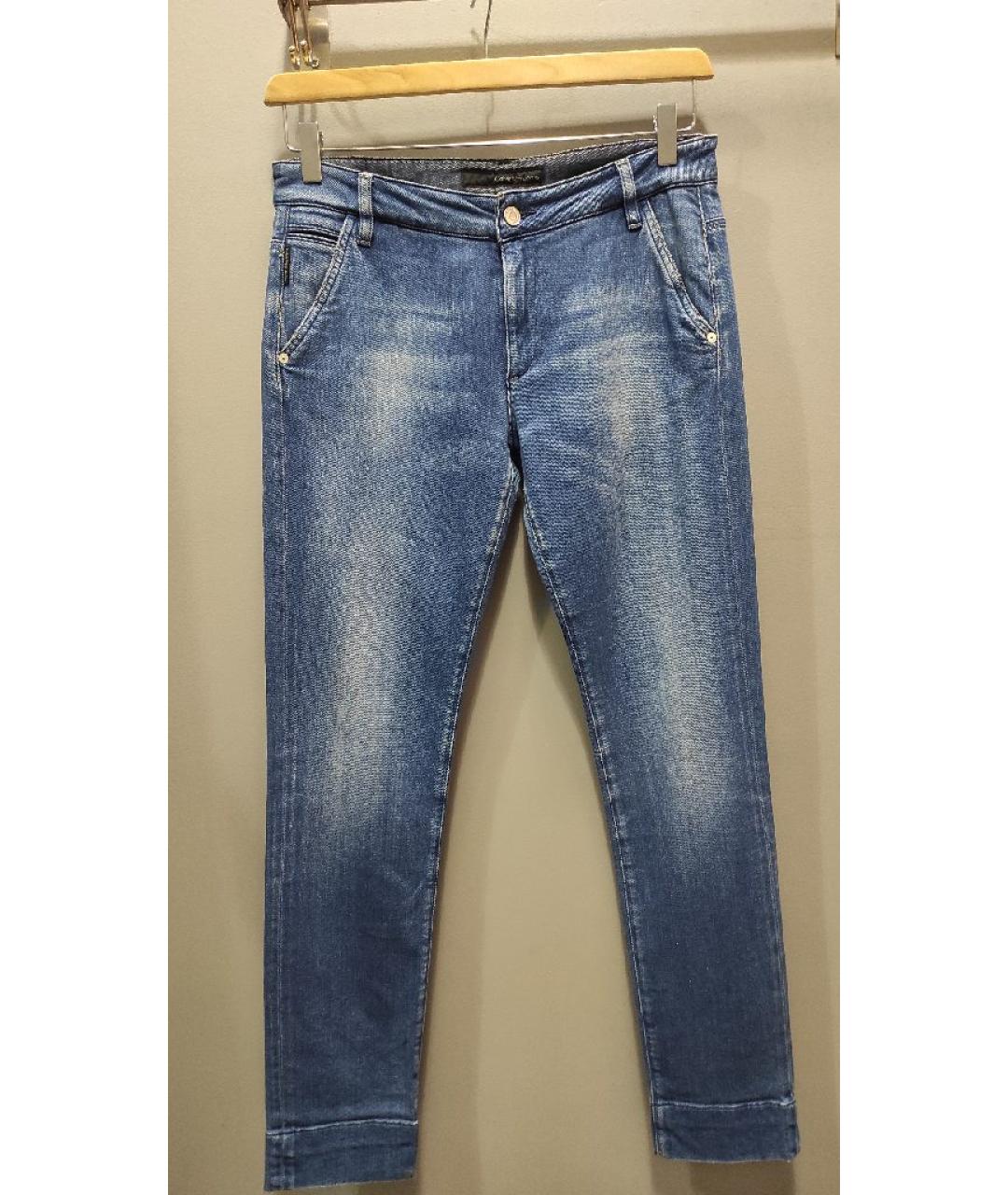 CALVIN KLEIN Синие хлопко-эластановые джинсы слим, фото 6
