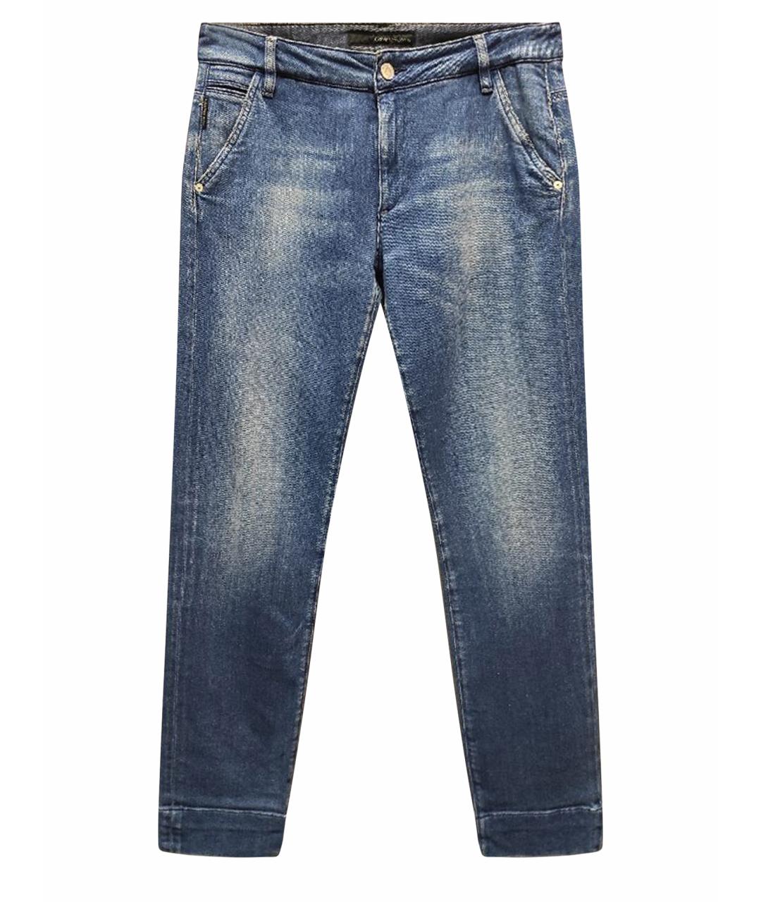 CALVIN KLEIN Синие хлопко-эластановые джинсы слим, фото 1