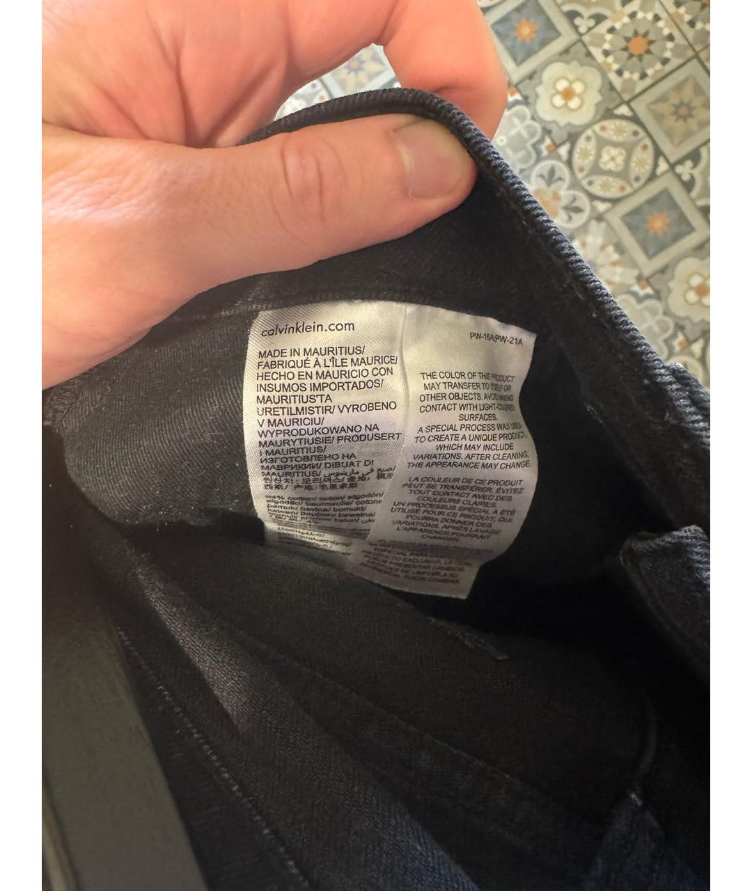 CALVIN KLEIN Черные хлопковые джинсы скинни, фото 6