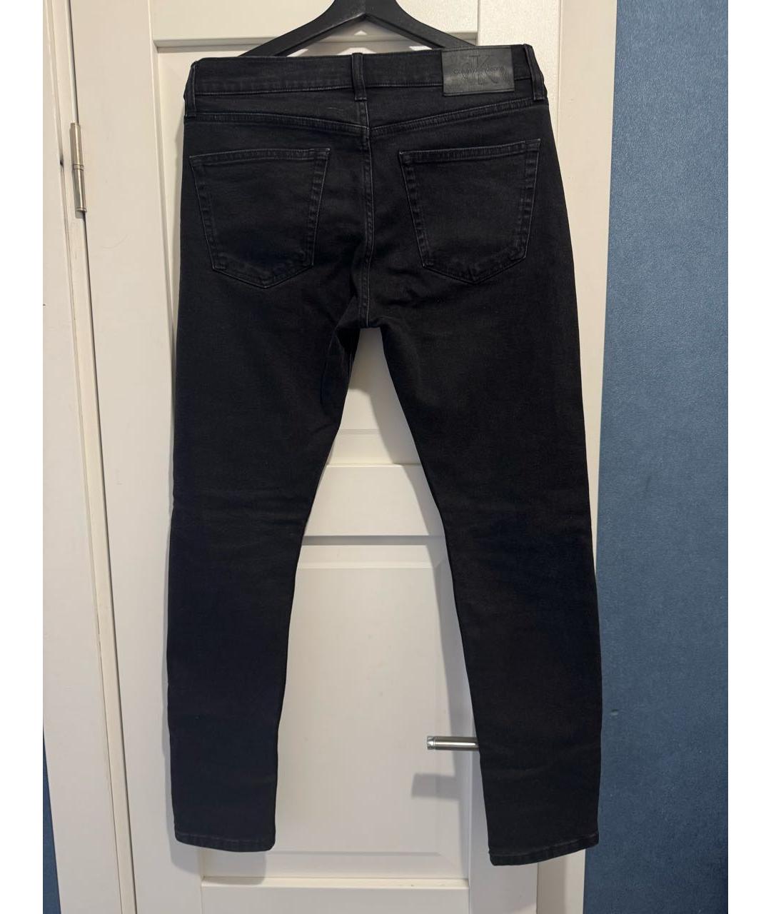 CALVIN KLEIN Черные хлопковые джинсы скинни, фото 2