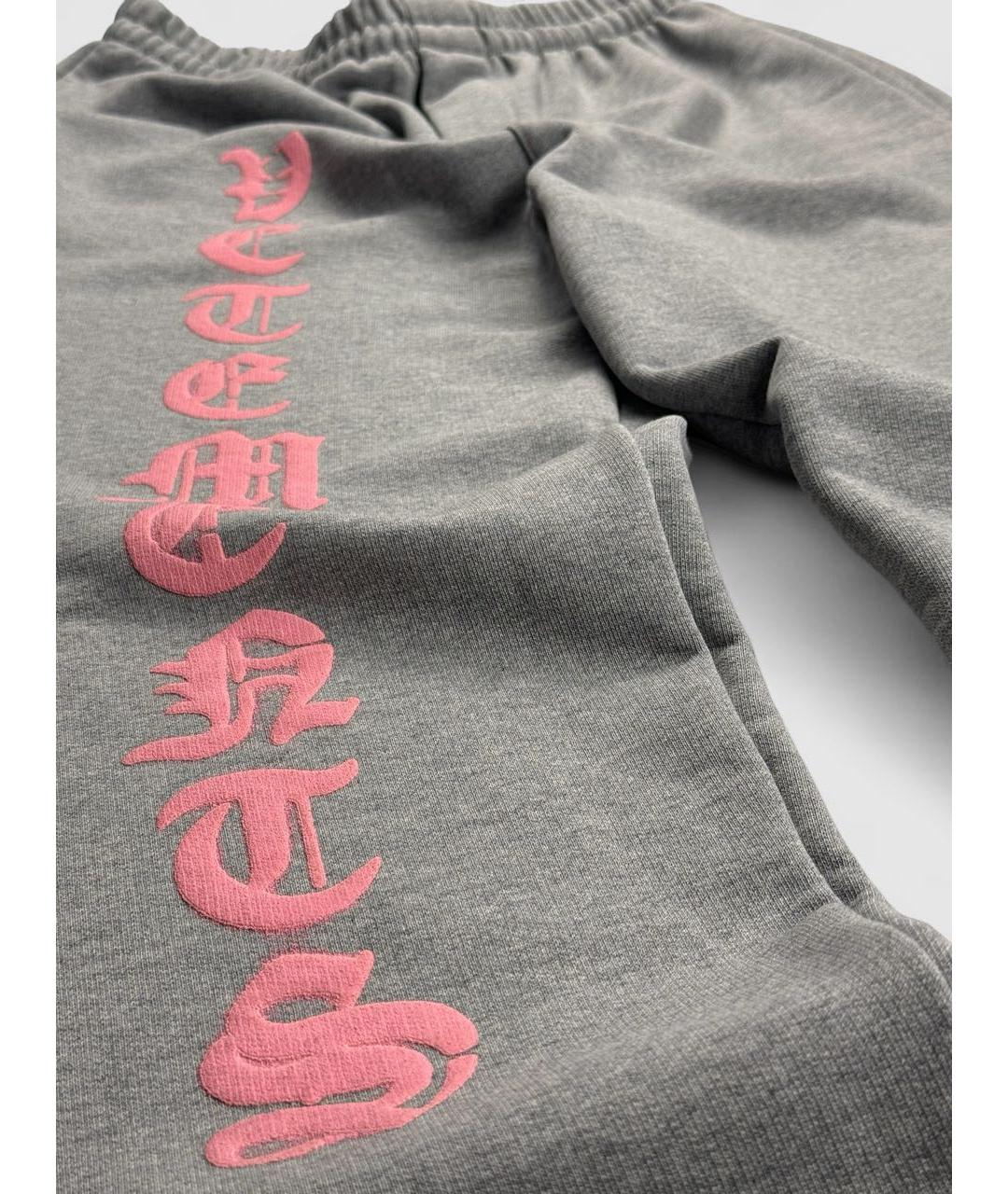 VETEMENTS Серые хлопковые повседневные брюки, фото 5