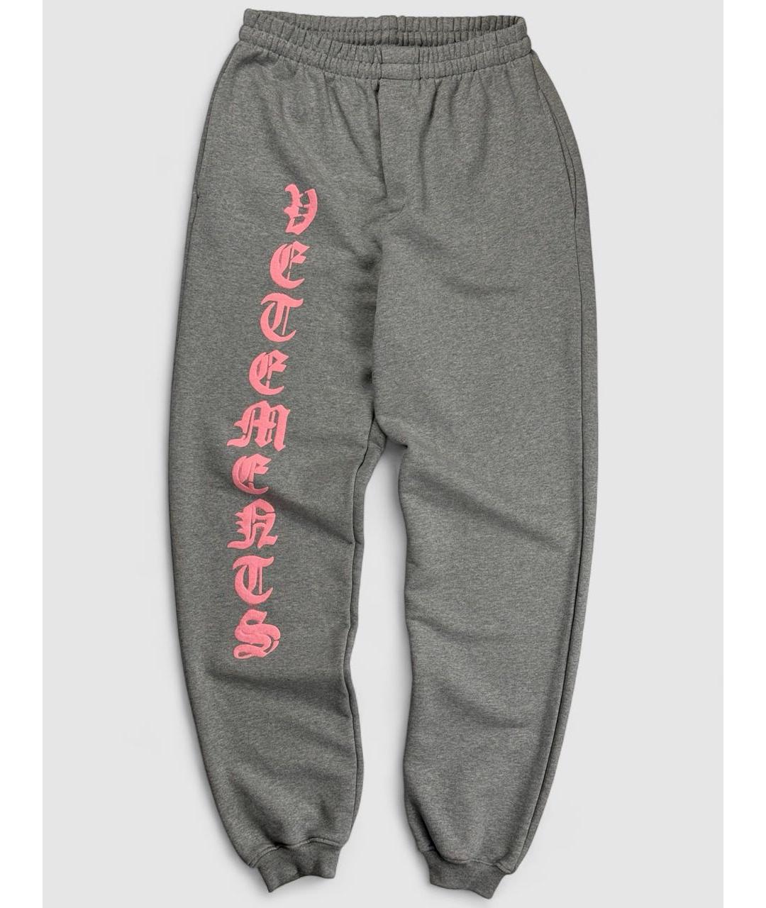 VETEMENTS Серые хлопковые повседневные брюки, фото 6