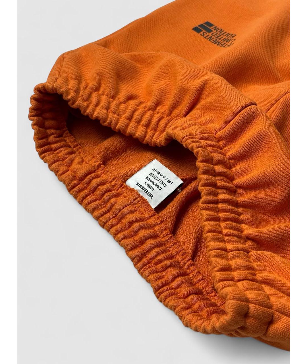 VETEMENTS Оранжевые хлопковые спортивные брюки и шорты, фото 4