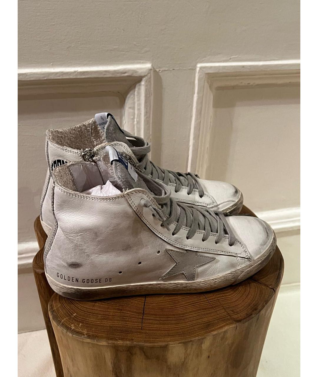 GOLDEN GOOSE Белые кожаные кеды, фото 6