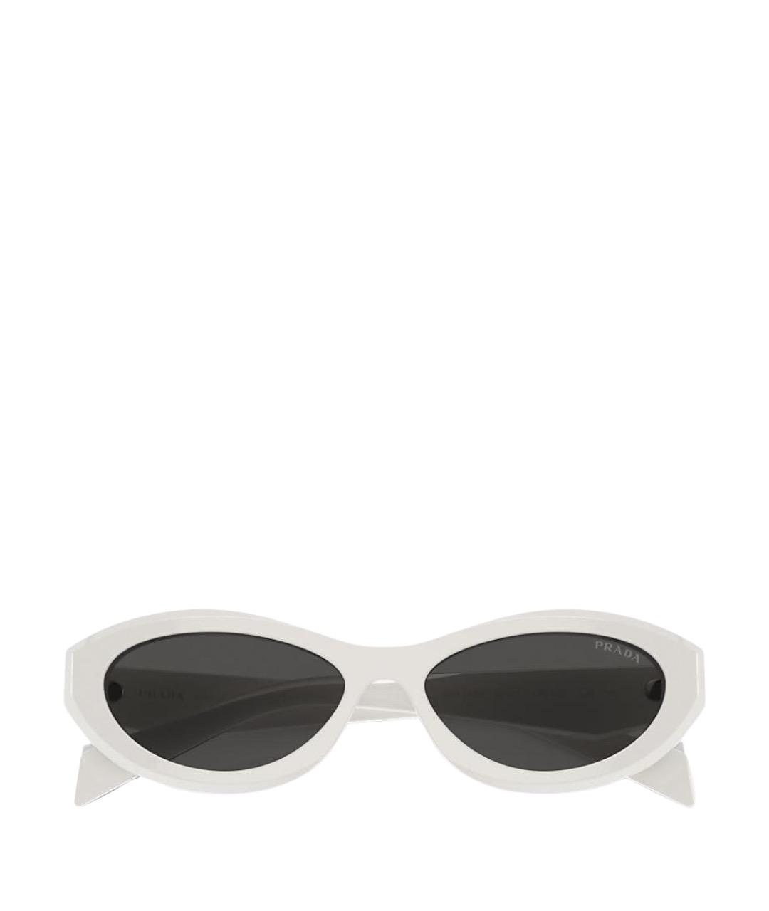 PRADA Белые пластиковые солнцезащитные очки, фото 1