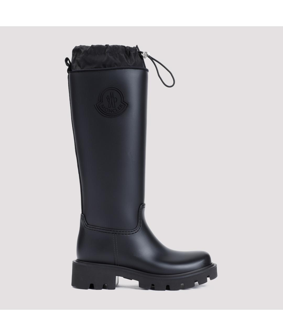MONCLER Черные резиновые сапоги, фото 2