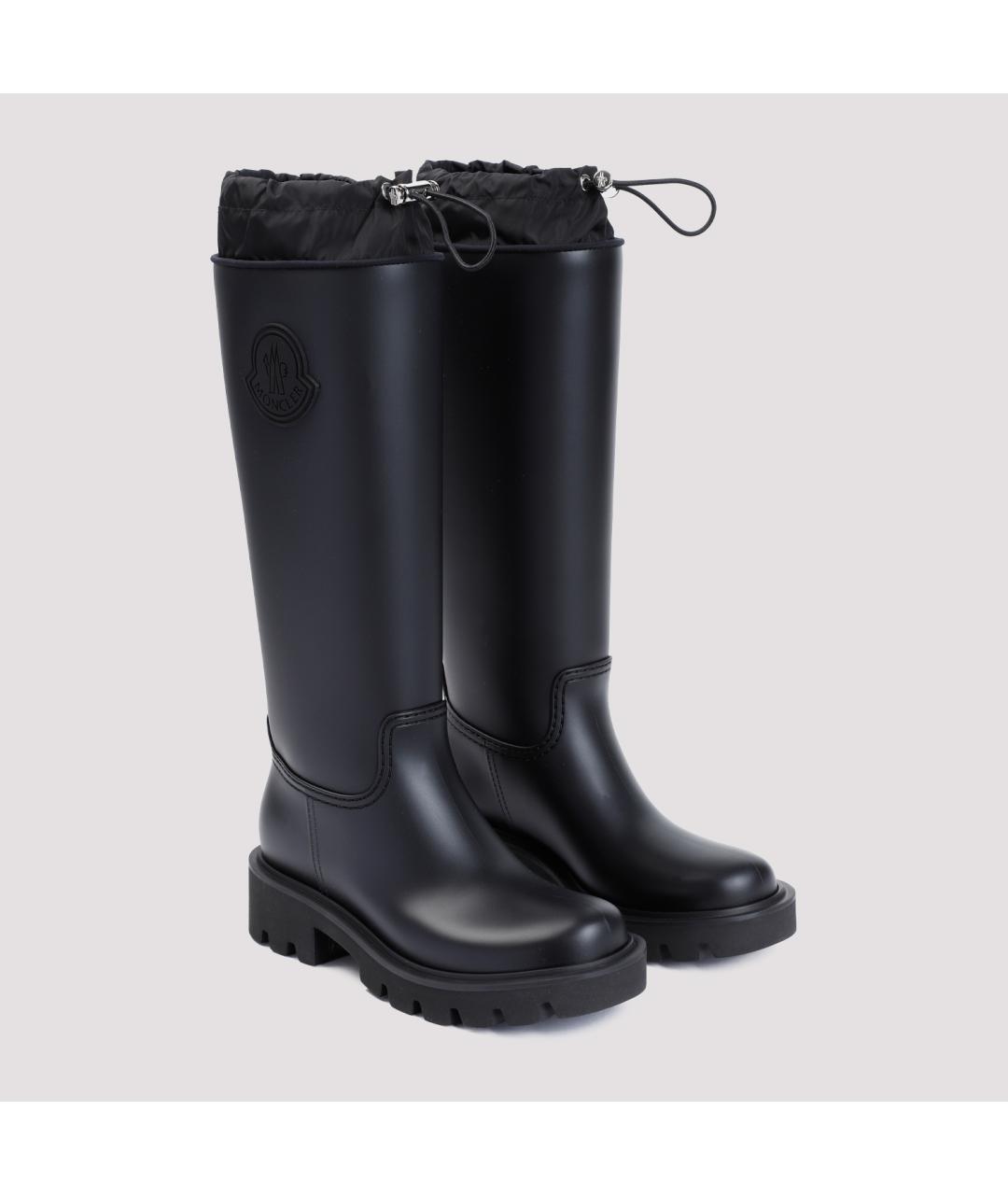 MONCLER Черные резиновые сапоги, фото 4