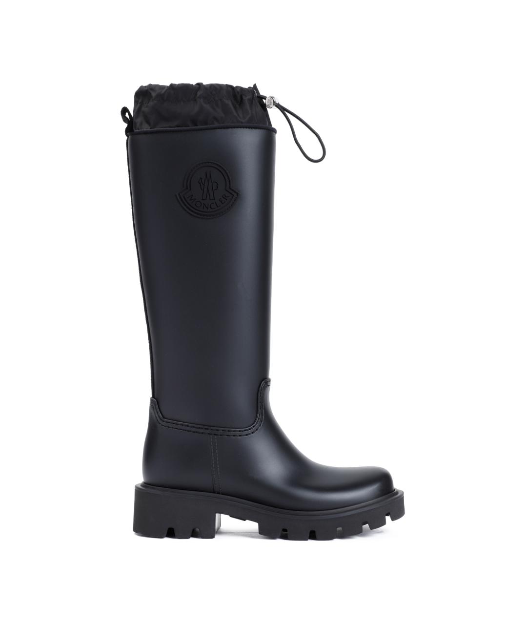 MONCLER Черные резиновые сапоги, фото 1