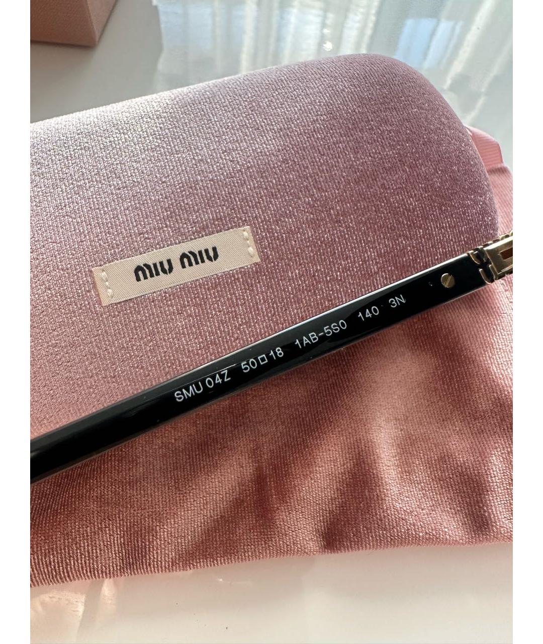 MIU MIU Черные пластиковые солнцезащитные очки, фото 5