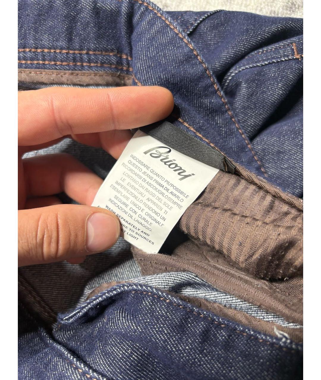 BRIONI Темно-синие джинсы, фото 4