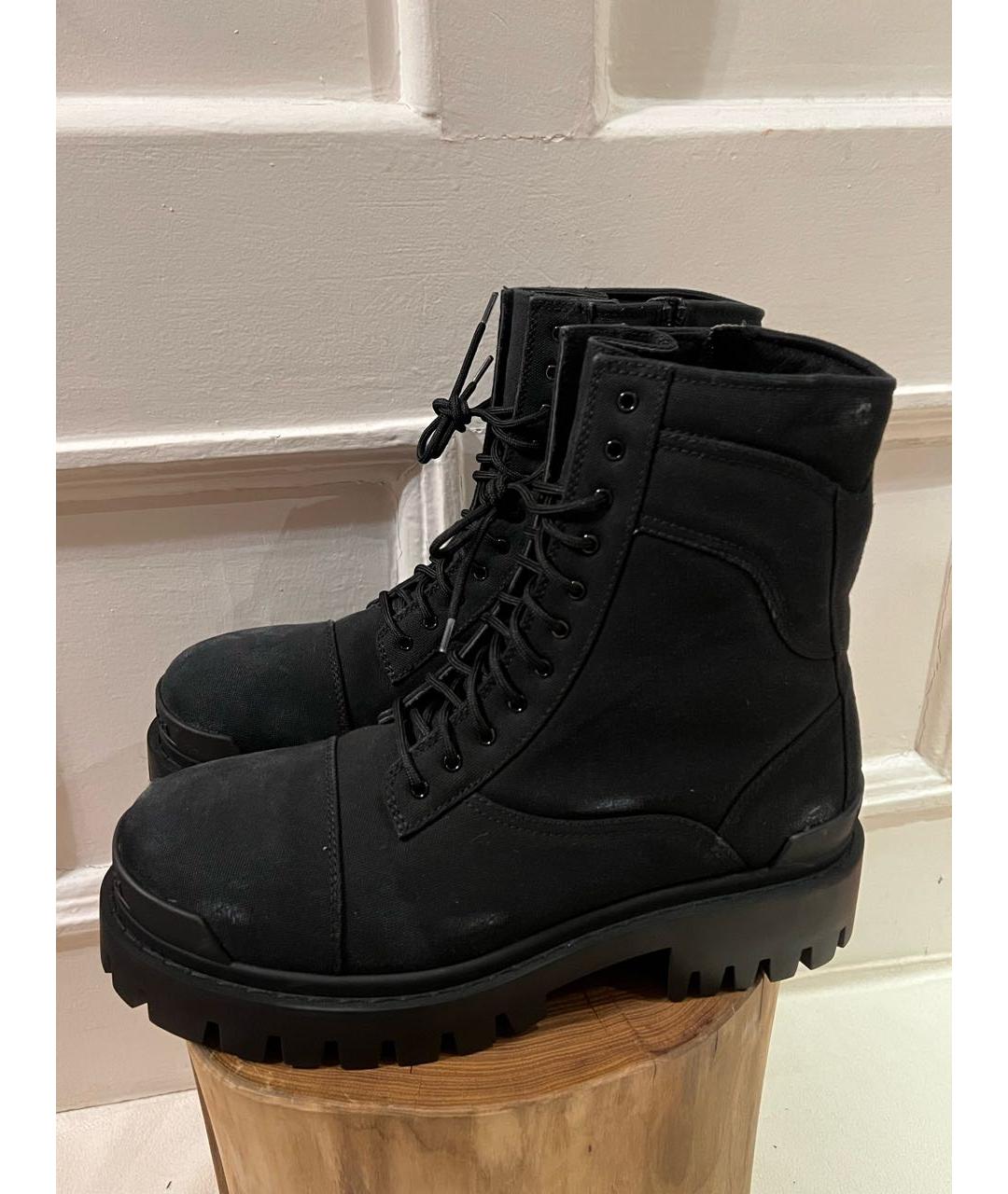 BALENCIAGA Черные высокие ботинки, фото 2