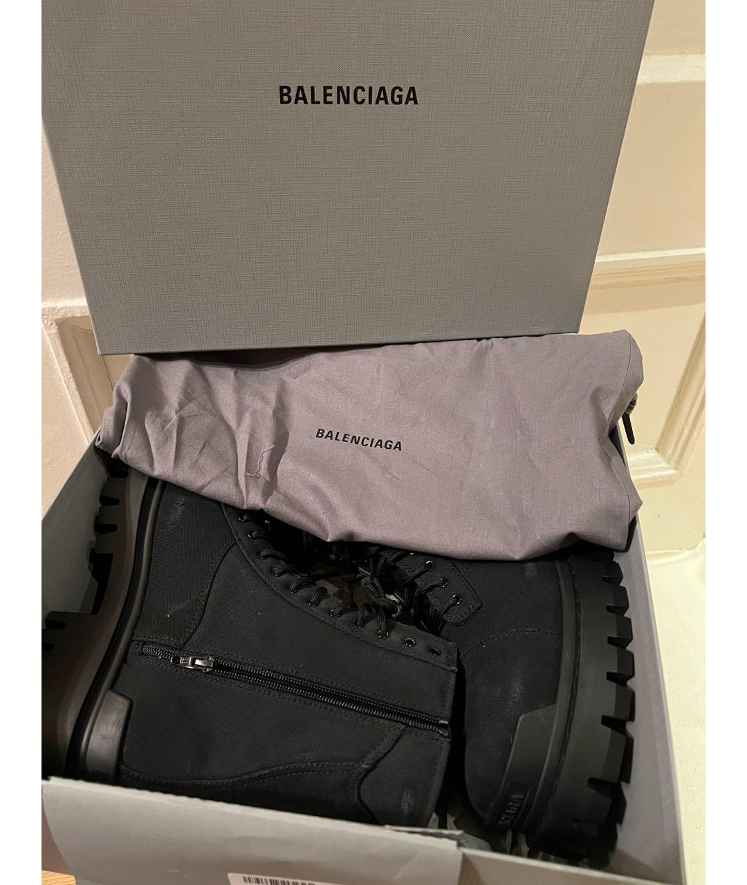 BALENCIAGA Черные высокие ботинки, фото 7