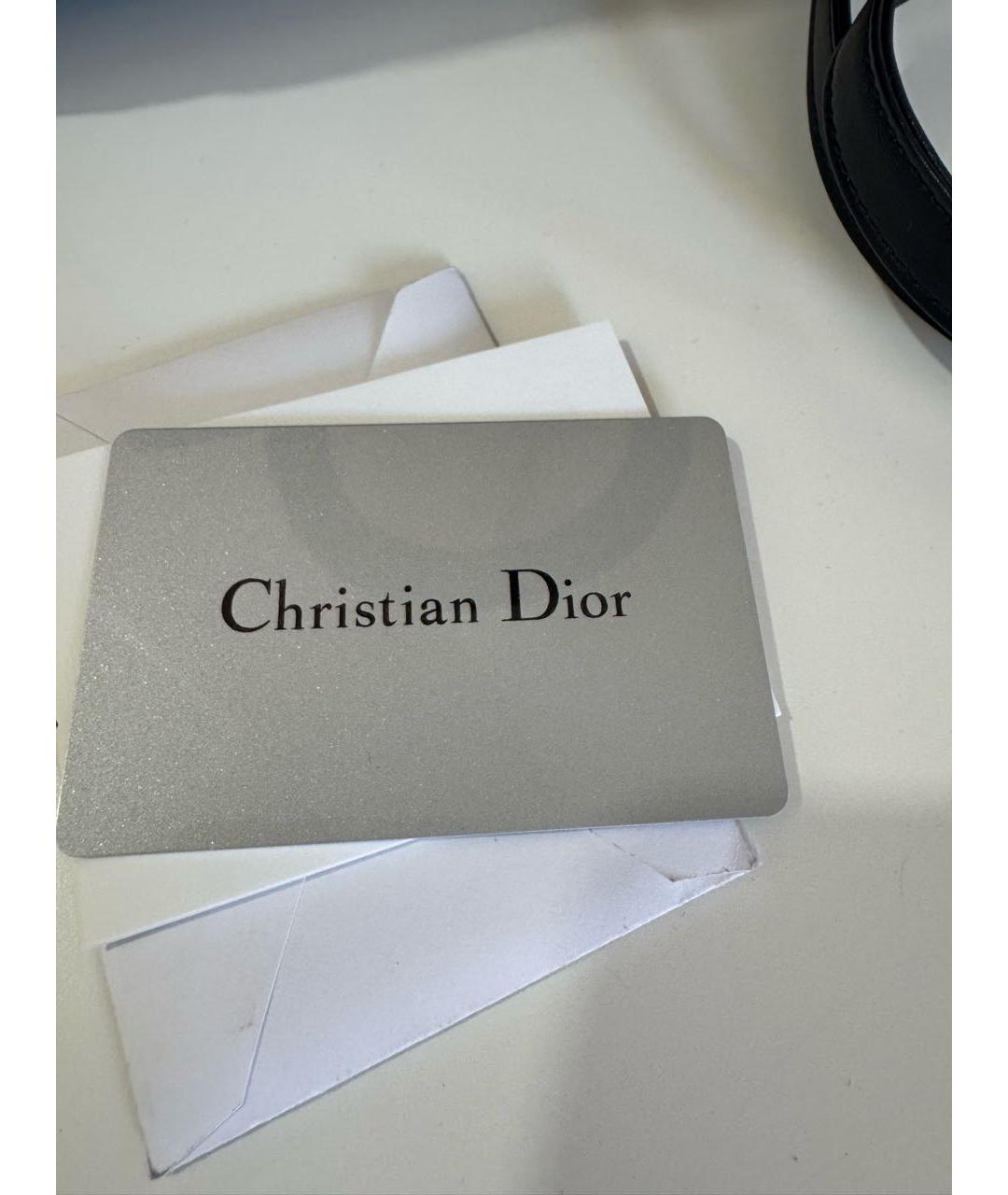 CHRISTIAN DIOR Темно-синяя кожаная сумка с короткими ручками, фото 4