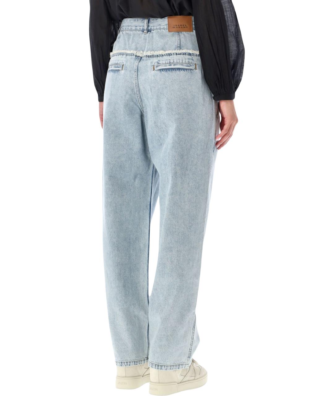 ISABEL MARANT ETOILE Синие хлопковые прямые джинсы, фото 2