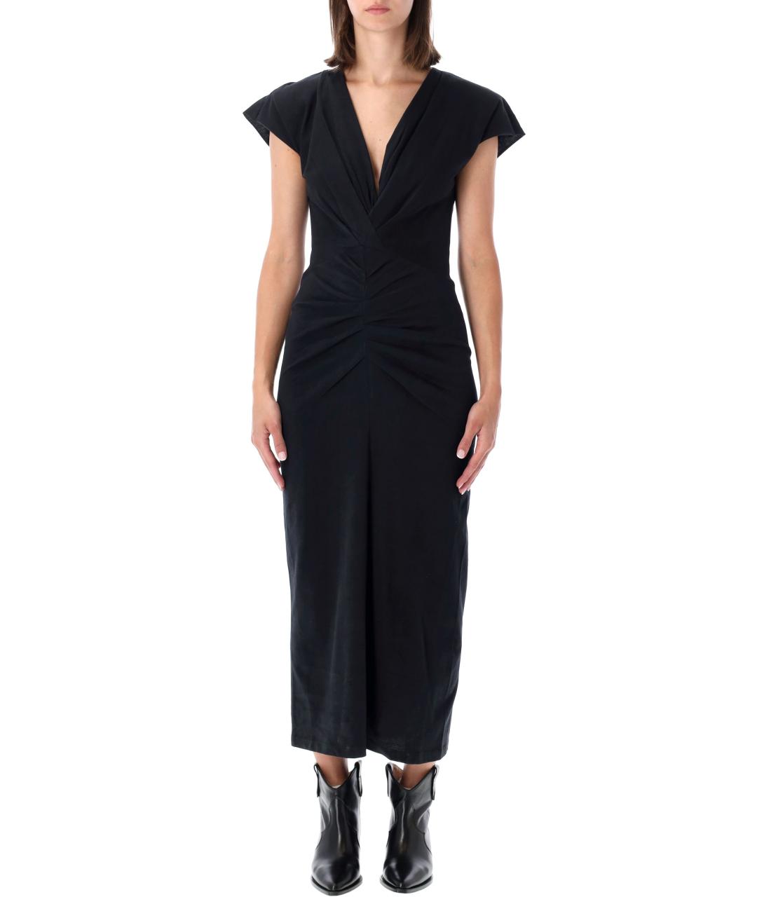 ISABEL MARANT ETOILE Черное хлопковое платье, фото 1