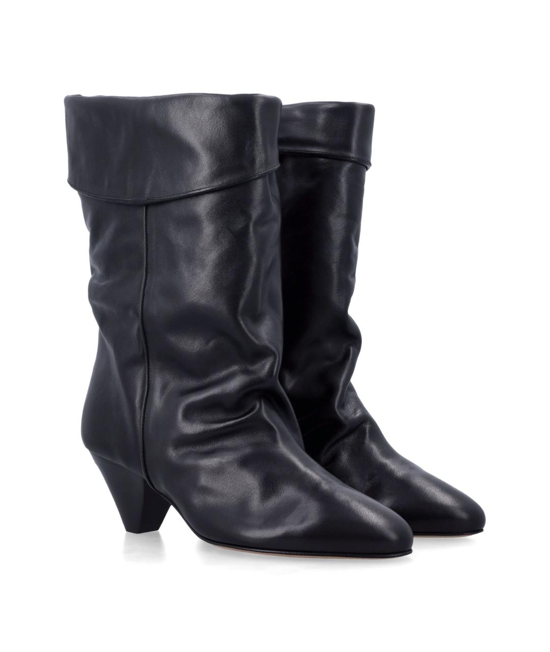 ISABEL MARANT Черные кожаные ботинки, фото 2