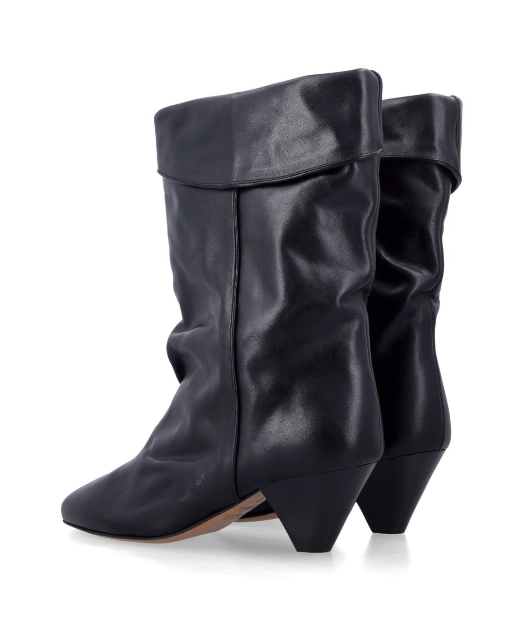 ISABEL MARANT Черные кожаные ботинки, фото 3